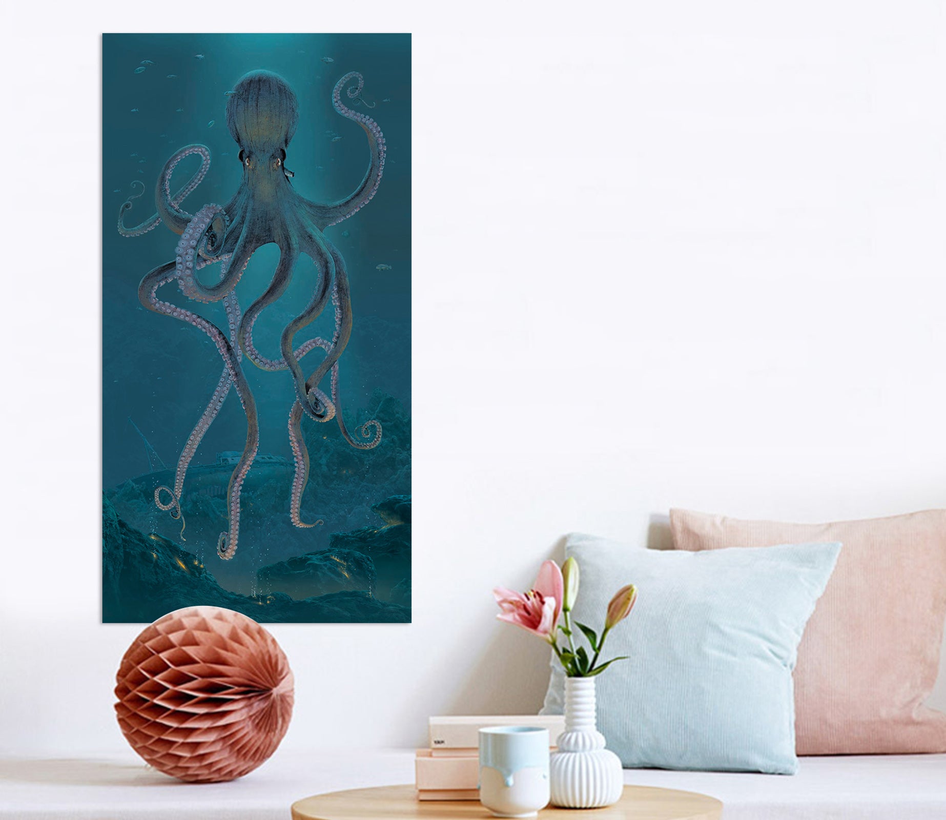 3D Giant Octopus 039 Vincent Hie Wall Sticker