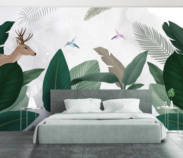 3D Sika Deer Bird WC2208 Wall Murals