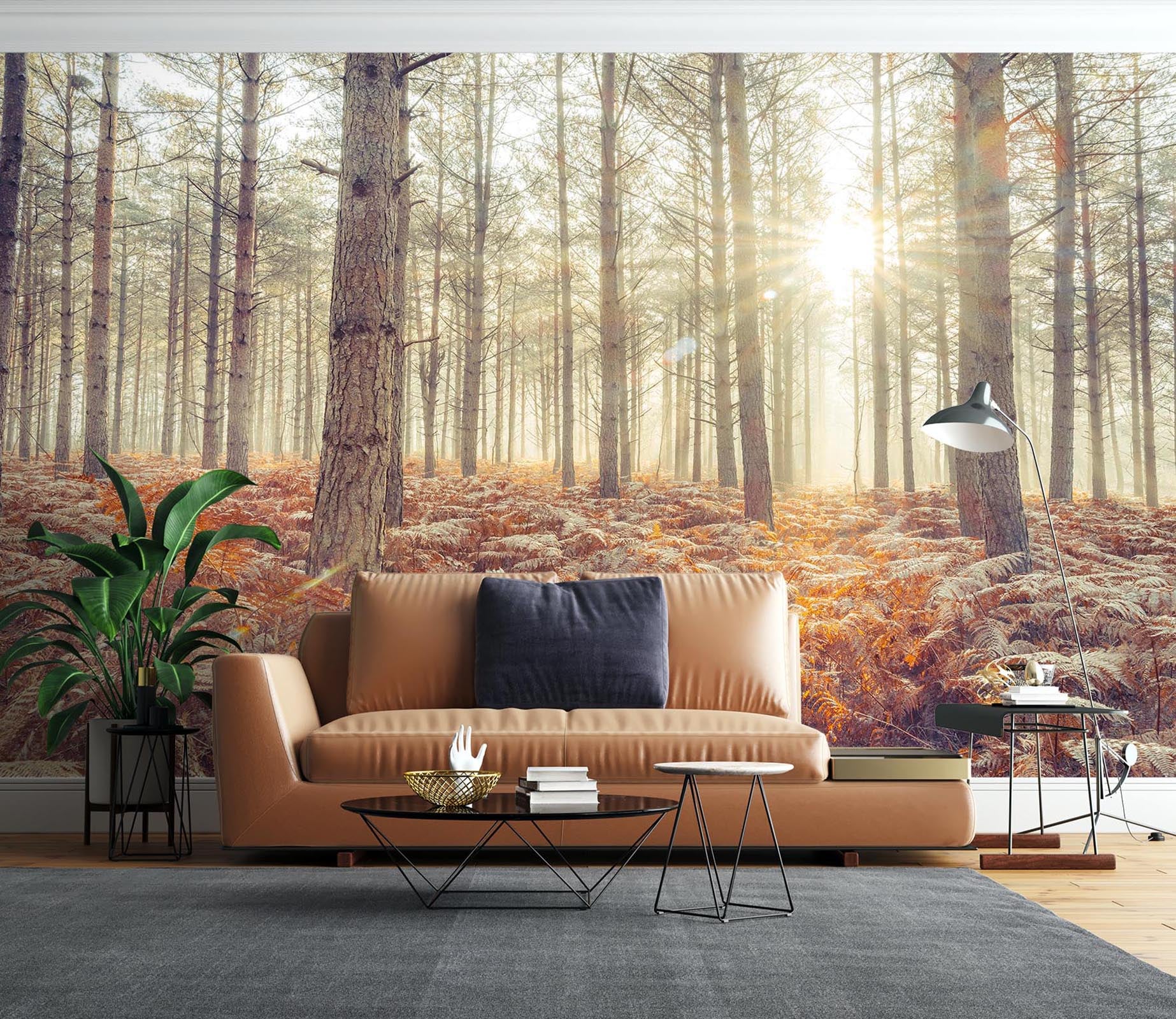 3D Sunshine Leaves 6151 Assaf Frank Wall Mural Wall Murals