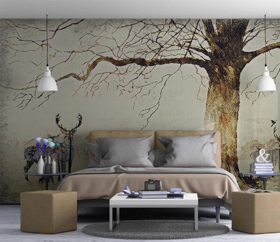 3D Tree Chair WC957 Wall Murals