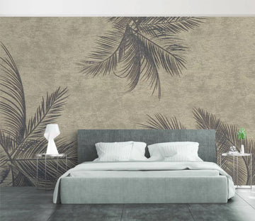 3D Black Leaves WC992 Wall Murals