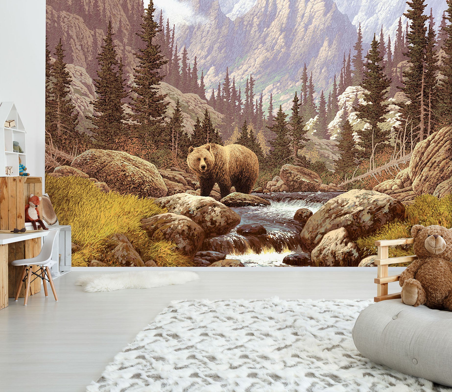 3D Bear River 206 Wall Murals