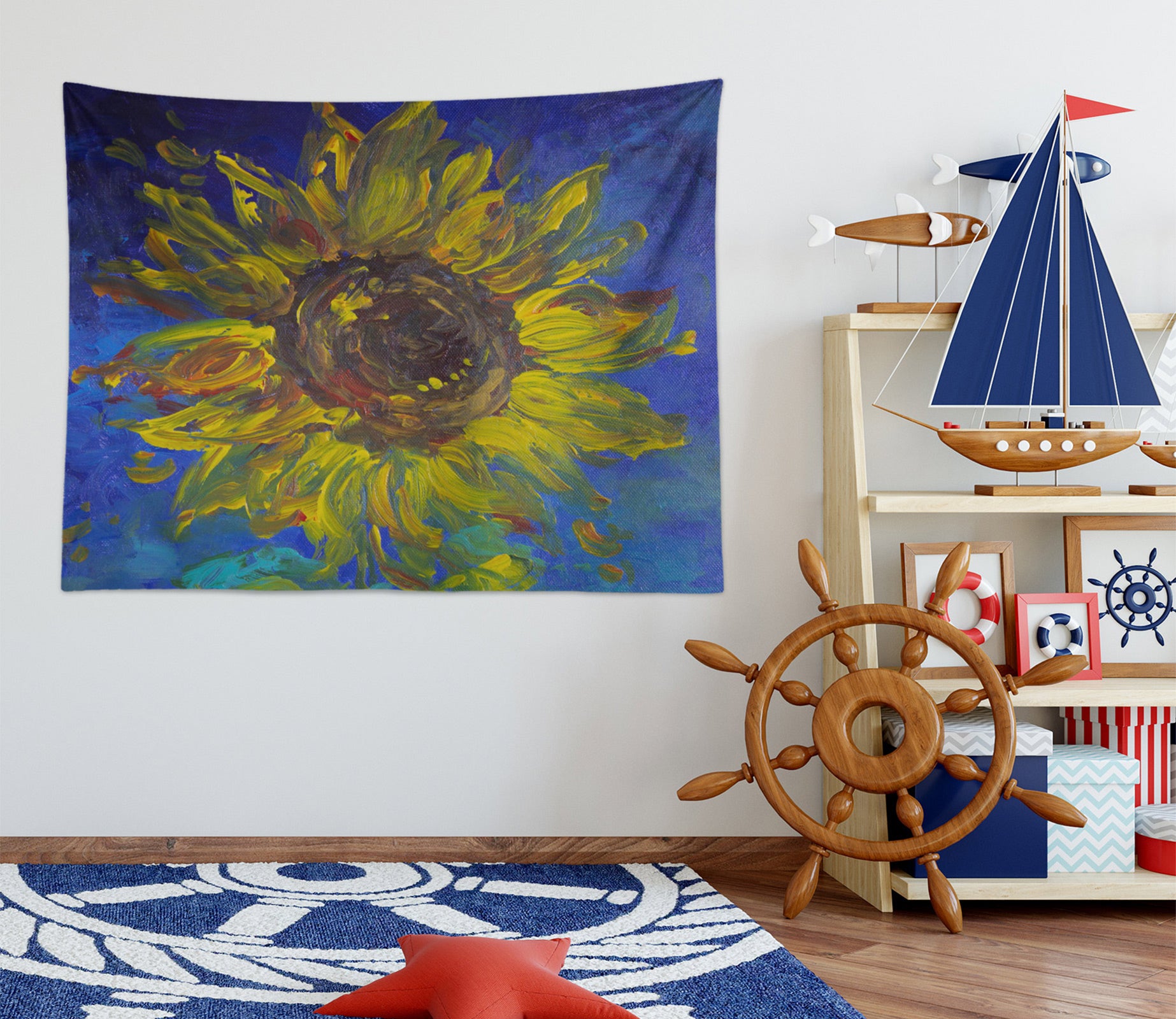 3D Sunflower 111194 Debi Coules Tapestry Hanging Cloth Hang