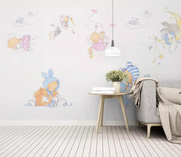 3D Cute Bunny WG33 Wall Murals Wallpaper AJ Wallpaper 2 