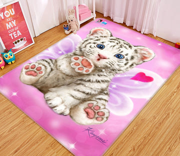 3D Love Wings Tiger 5695 Kayomi Harai Rug Non Slip Rug Mat