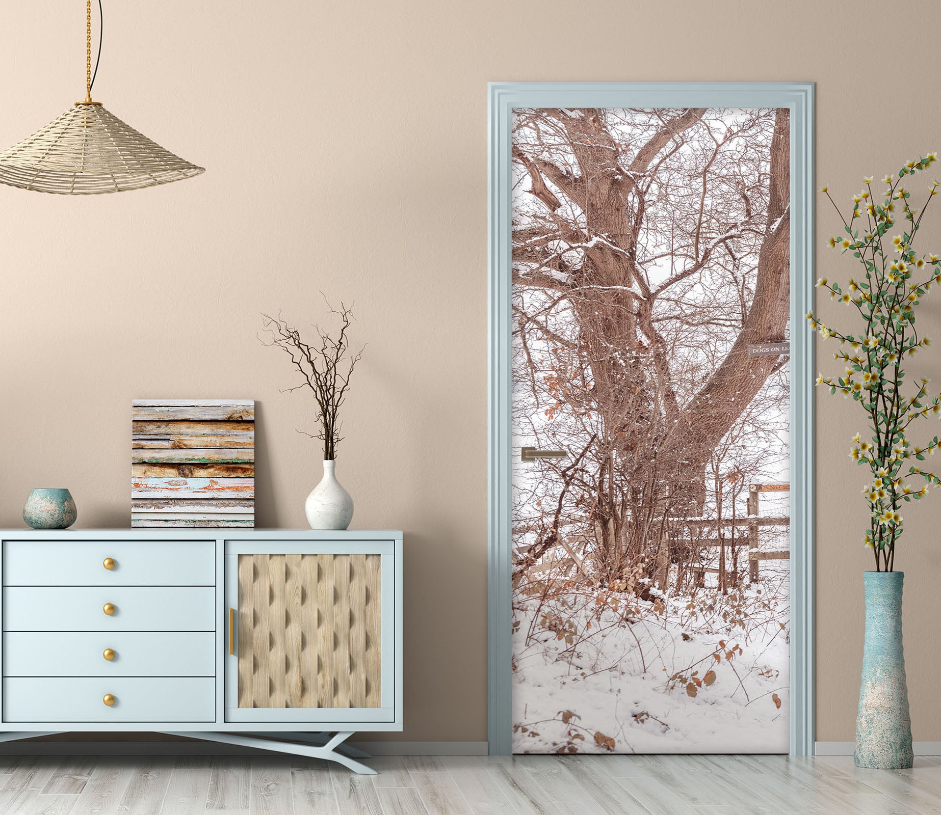 3D Tree Pattern 101210 Assaf Frank Door Mural