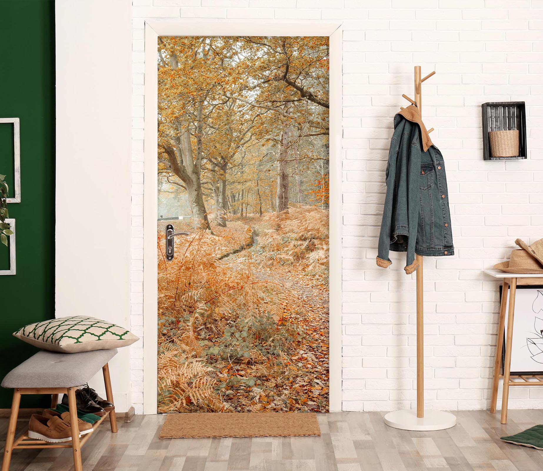 3D Yellow Grassland 5108 Assaf Frank Door Mural