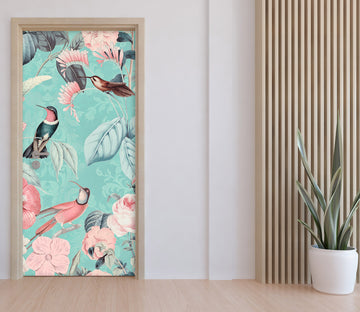 3D Bird Flowers Clump 118144 Andrea Haase Door Mural