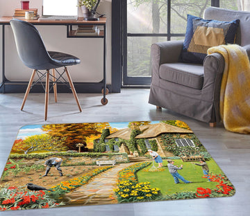 3D Autumn Garden 1055 Trevor Mitchell Rug Non Slip Rug Mat Mat AJ Creativity Home 