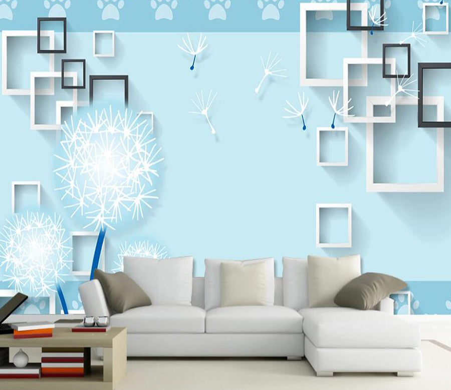 3D Dreamy Dandelion 010 Wall Murals