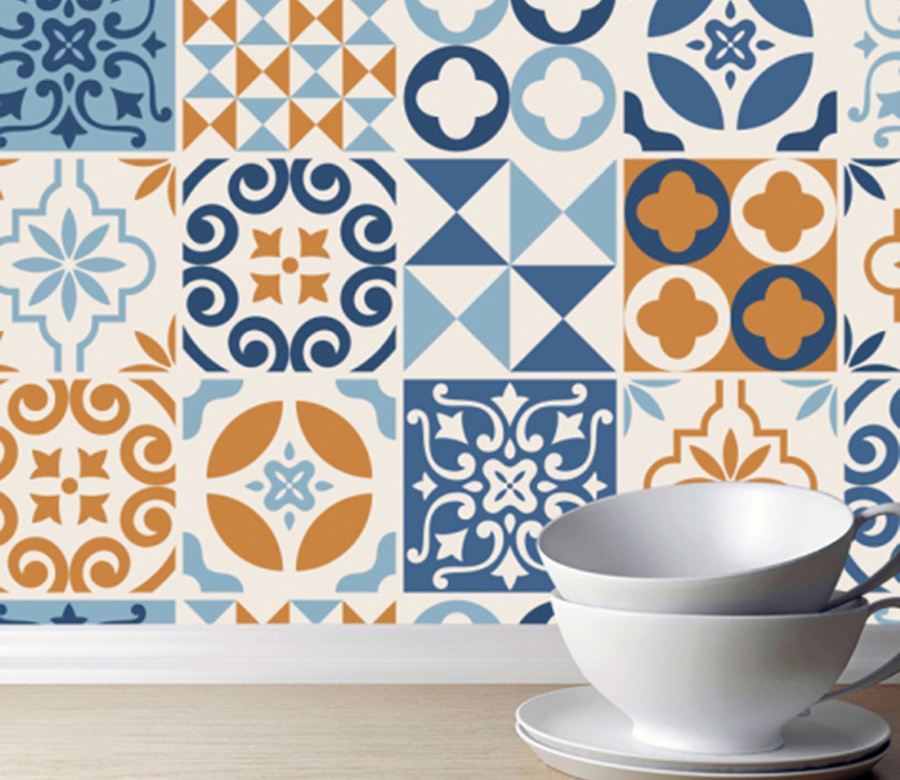 3D Cyan Pattern WG051 Floor Mural Wallpaper AJ Wallpaper 2 