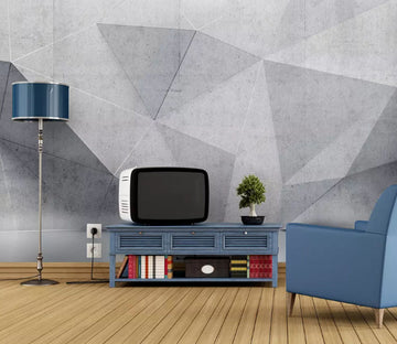 3D Grey Geometry 2142 Wall Murals