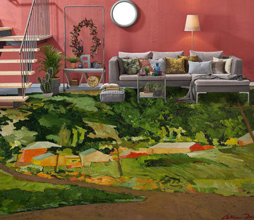 3D Green Meadow Mountains 9610 Allan P. Friedlander Floor Mural  Wallpaper Murals Self-Adhesive Removable Print Epoxy