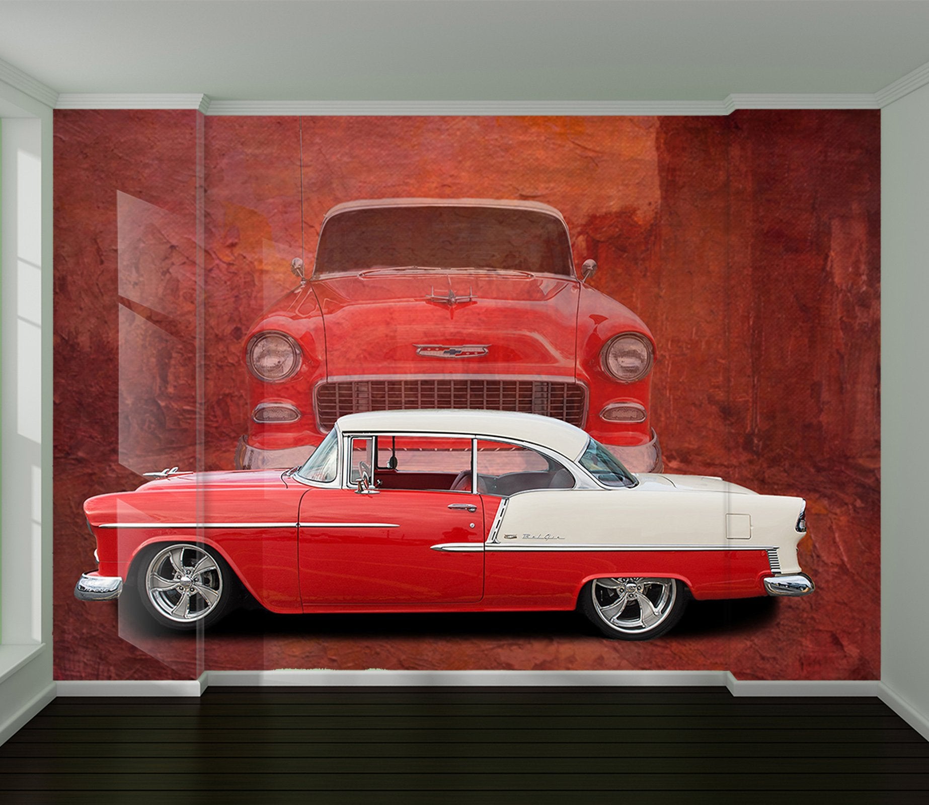 3D Atuo Red 904 Vehicle Wall Murals Wallpaper AJ Wallpaper 2 