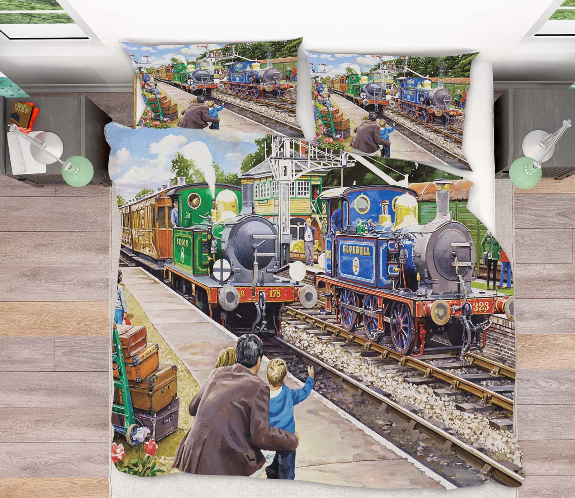 3D The Bluebell Railway 2057 Trevor Mitchell bedding Bed Pillowcases Quilt