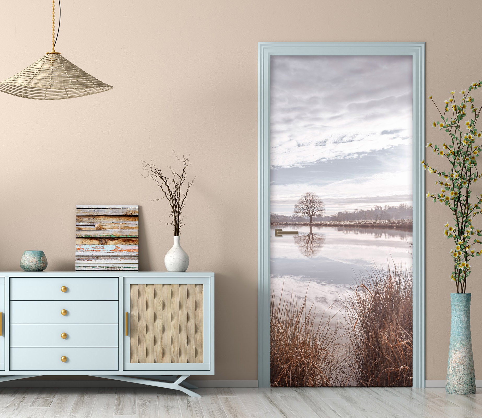 3D Sky Grassy Creek 10227 Assaf Frank Door Mural