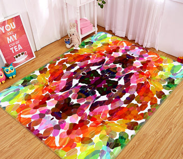 3D Colored Geometric Pattern 1001 Shandra Smith Rug Non Slip Rug Mat