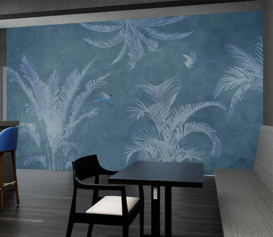 3D Graffiti Leaves Birds WC2755 Wall Murals