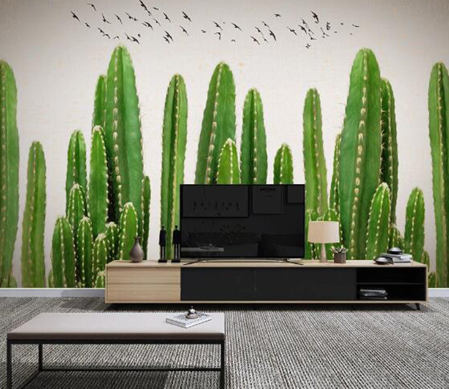 3D Cactus Bird WC1380 Wall Murals