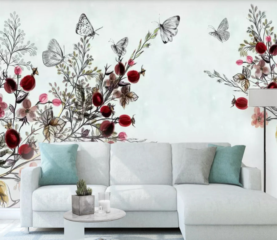 3D Black Butterfly WC786 Wall Murals