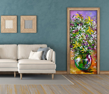 3D Colorful Vase 3095 Skromova Marina Door Mural