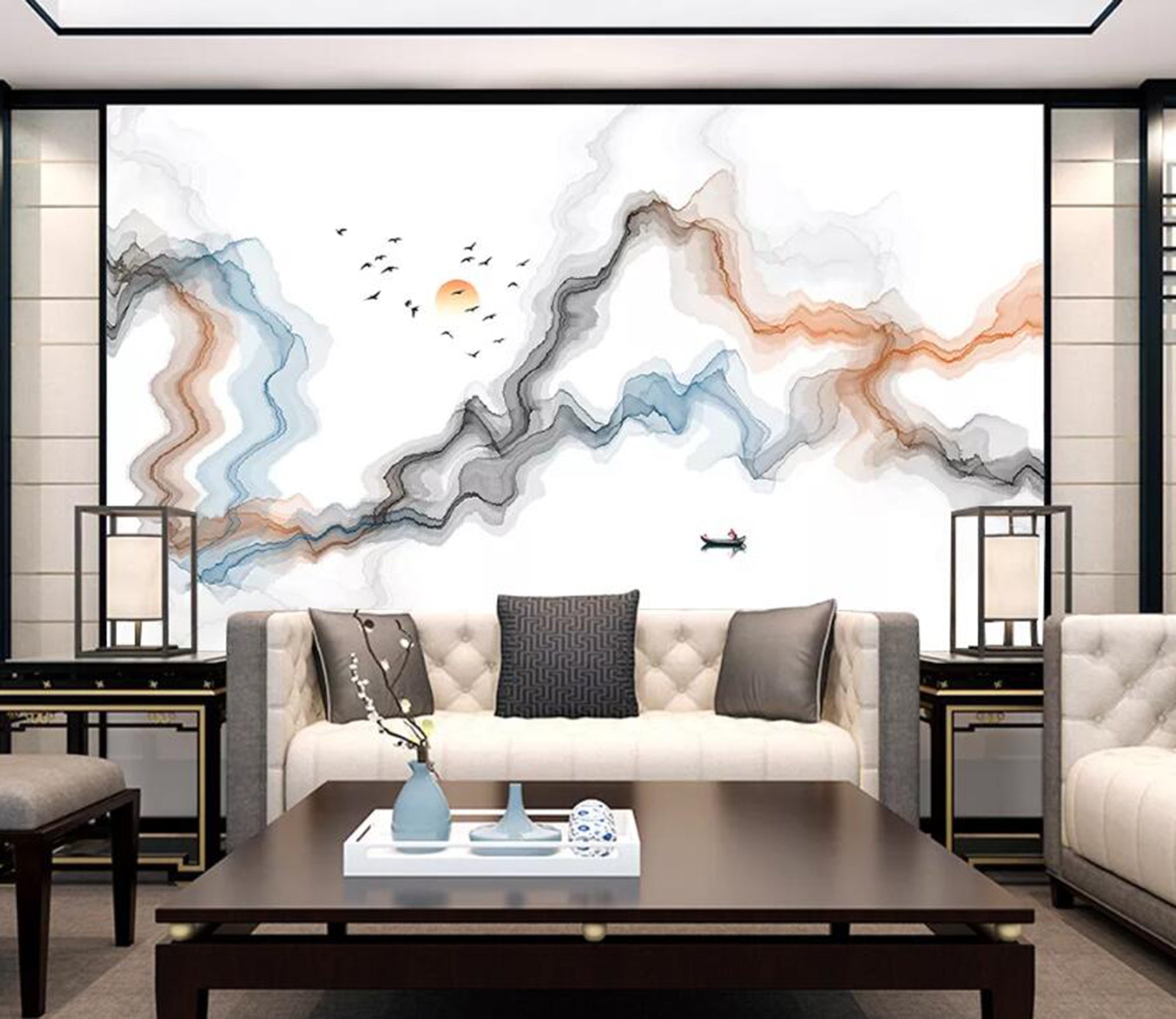 3D Color Wave WC24 Wall Murals Wallpaper AJ Wallpaper 2 