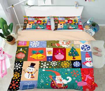 3D Tree Light 52109 Christmas Quilt Duvet Cover Xmas Bed Pillowcases