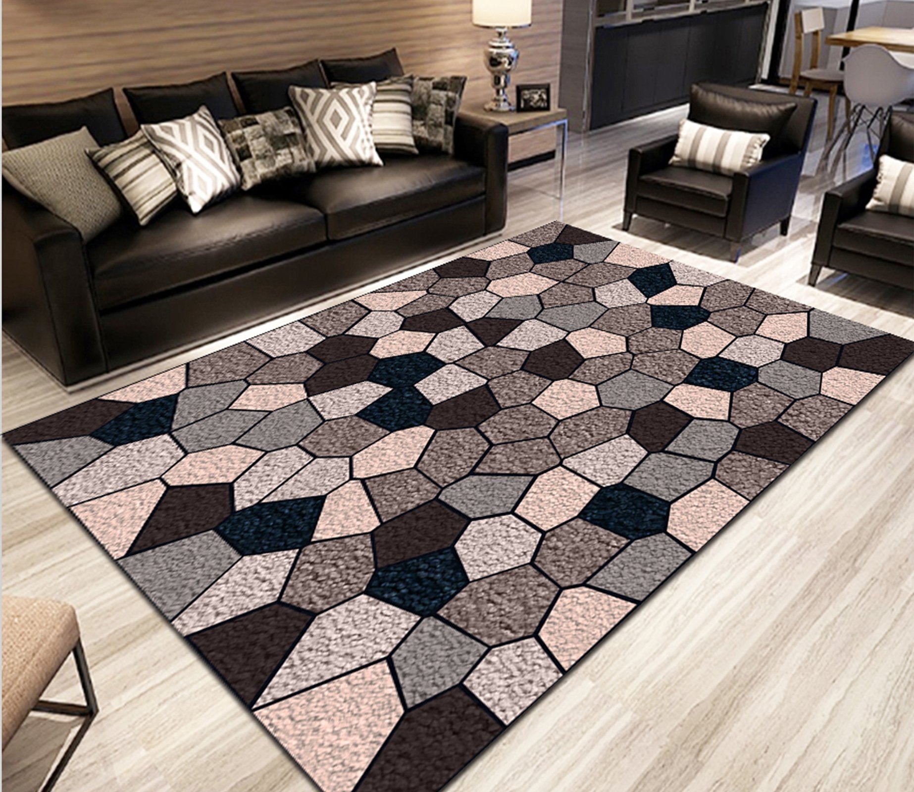 3D Dark Geometry WG161 Non Slip Rug Mat Mat AJ Creativity Home 