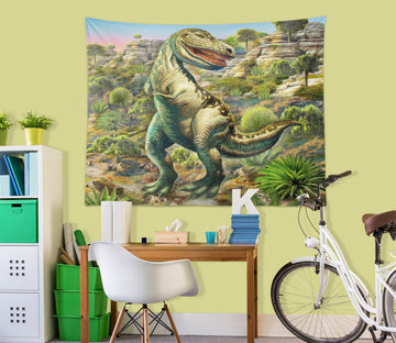 3D Green Dinosaur 730 Adrian Chesterman Tapestry Hanging Cloth Hang