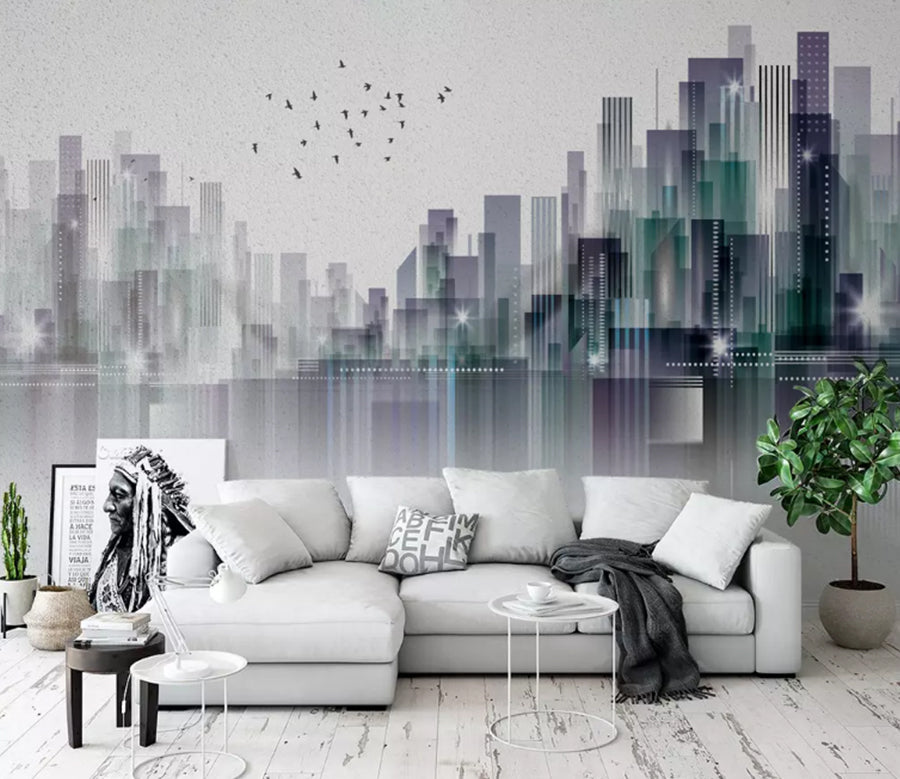 3D Tall Building 2078 Wall Murals