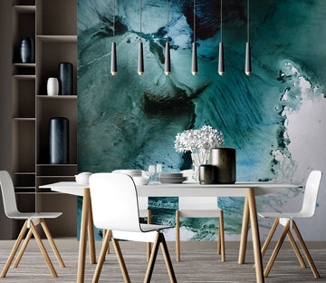 3D Aqua Blue 131 Skromova Marina Wall Mural Wall Murals