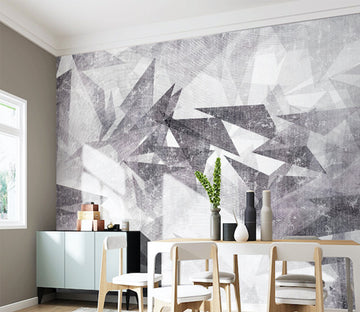 3D Grey Triangle WG305 Wall Murals