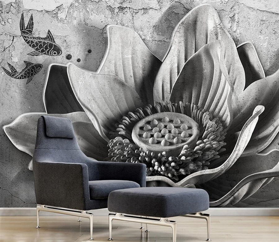 3D Black Lotus WC776 Wall Murals