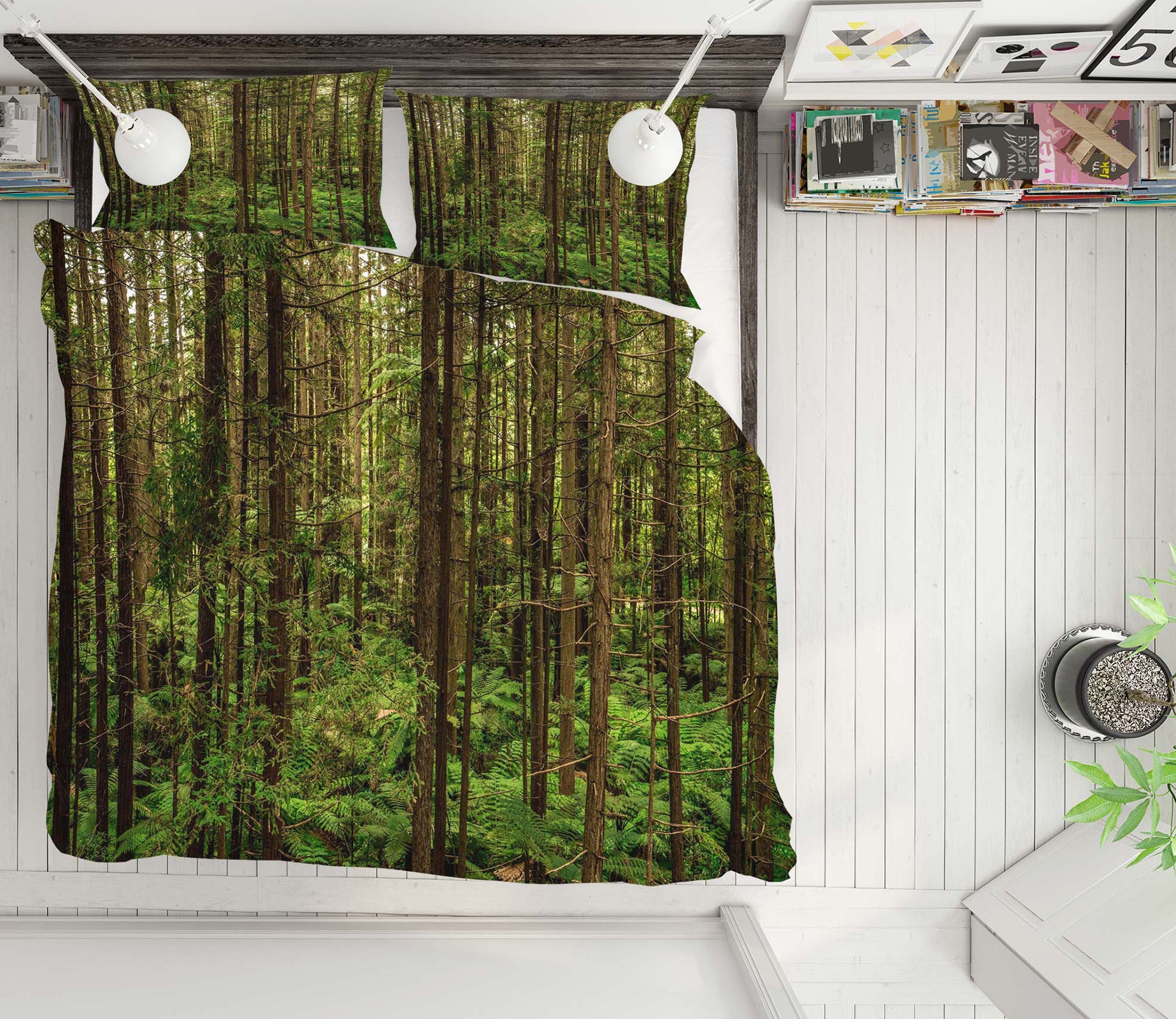 3D Forest 67140 Bed Pillowcases Quilt