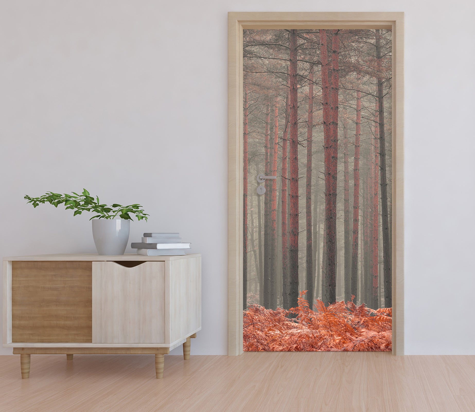 3D Fallen Leaves Woods 106177 Assaf Frank Door Mural