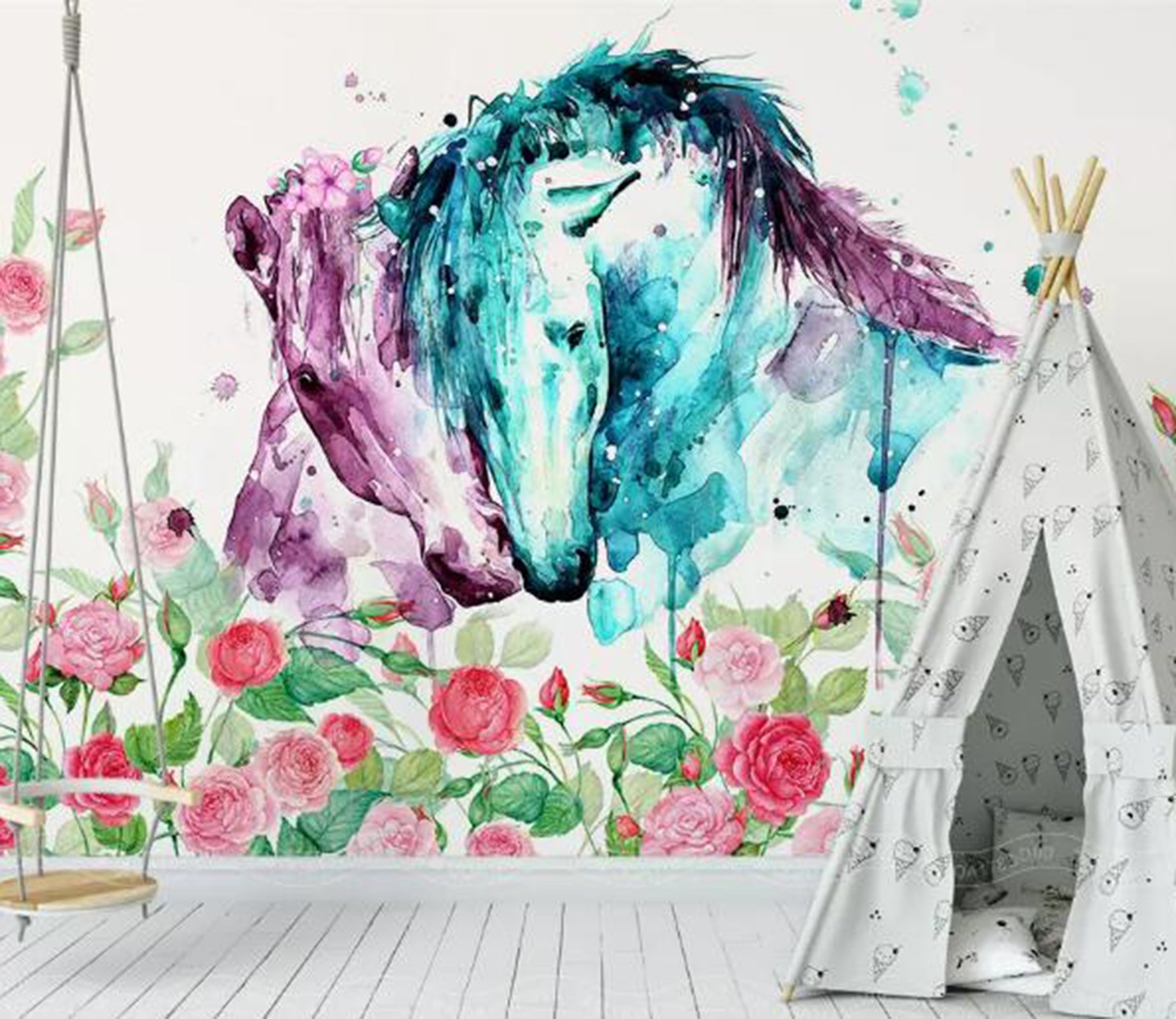 3D Graffiti Horse WG08 Wall Murals Wallpaper AJ Wallpaper 2 