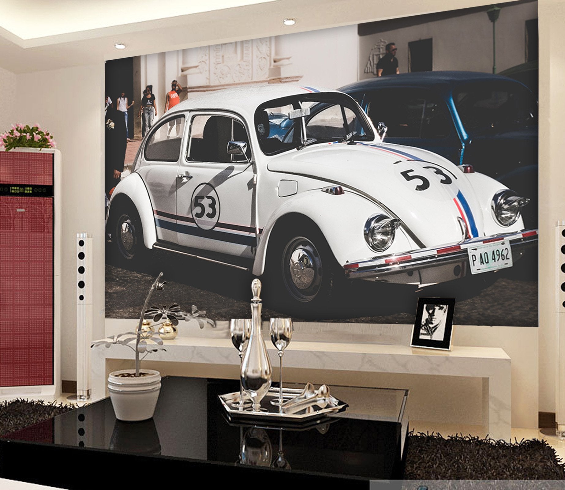 3D Automobile White 915 Vehicle Wall Murals Wallpaper AJ Wallpaper 2 