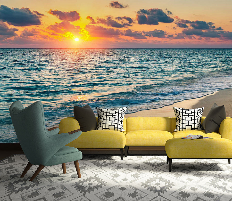 3D Sea Beach 1020 Wall Murals