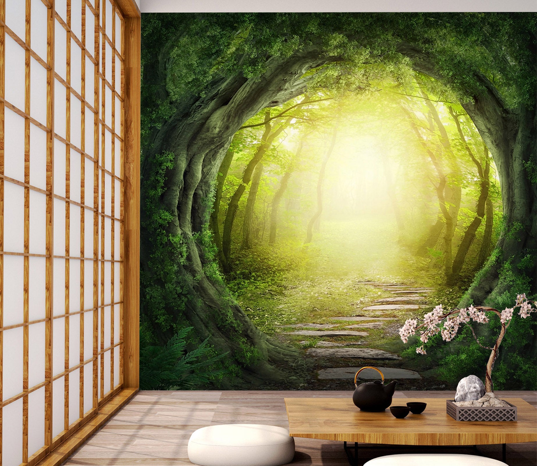 3D Tree Hole 117 Wall Murals