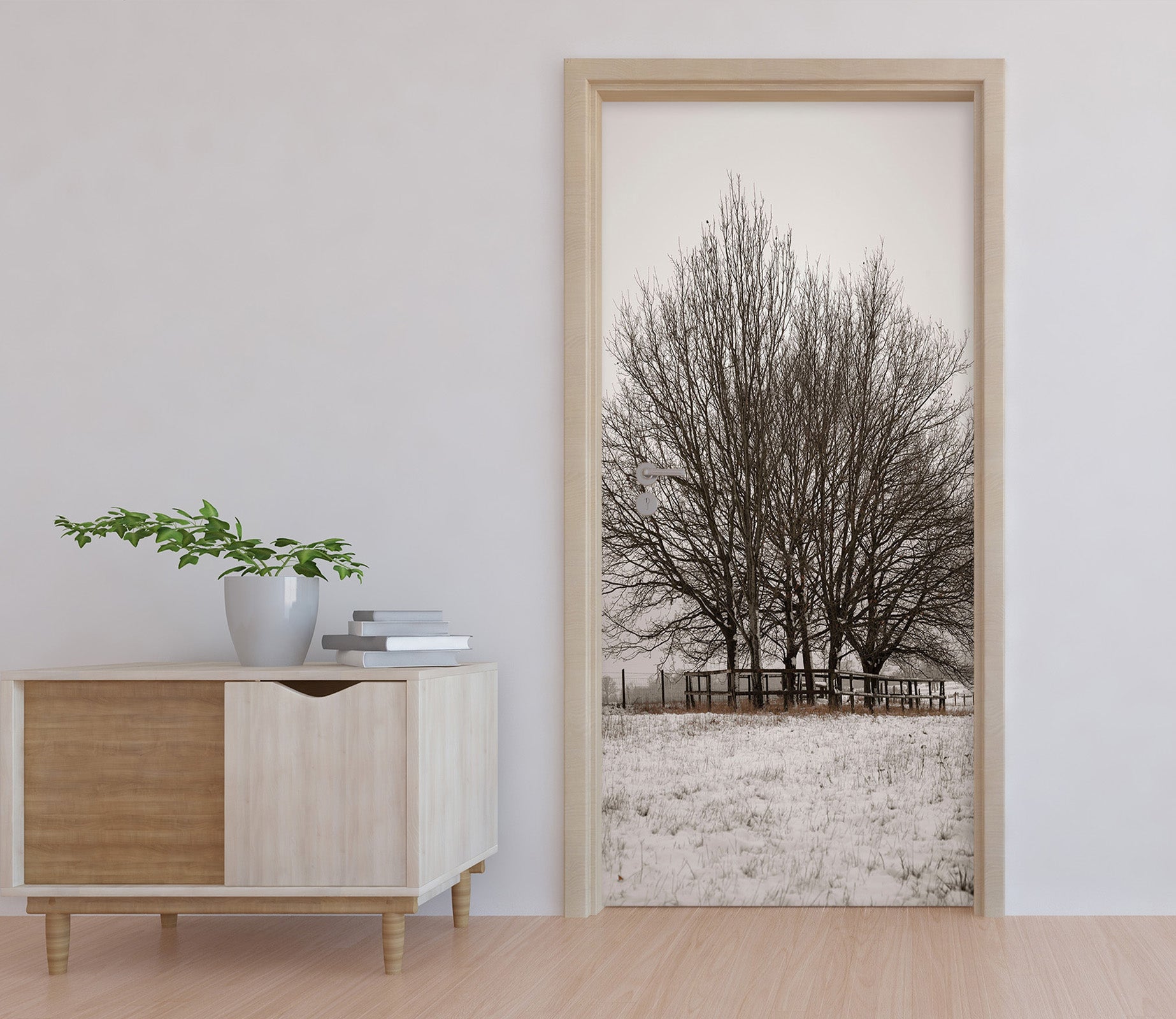 3D Trees Pattern 101211 Assaf Frank Door Mural