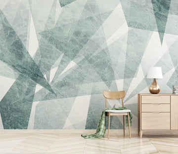 3D Green Triangle WG057 Wall Murals