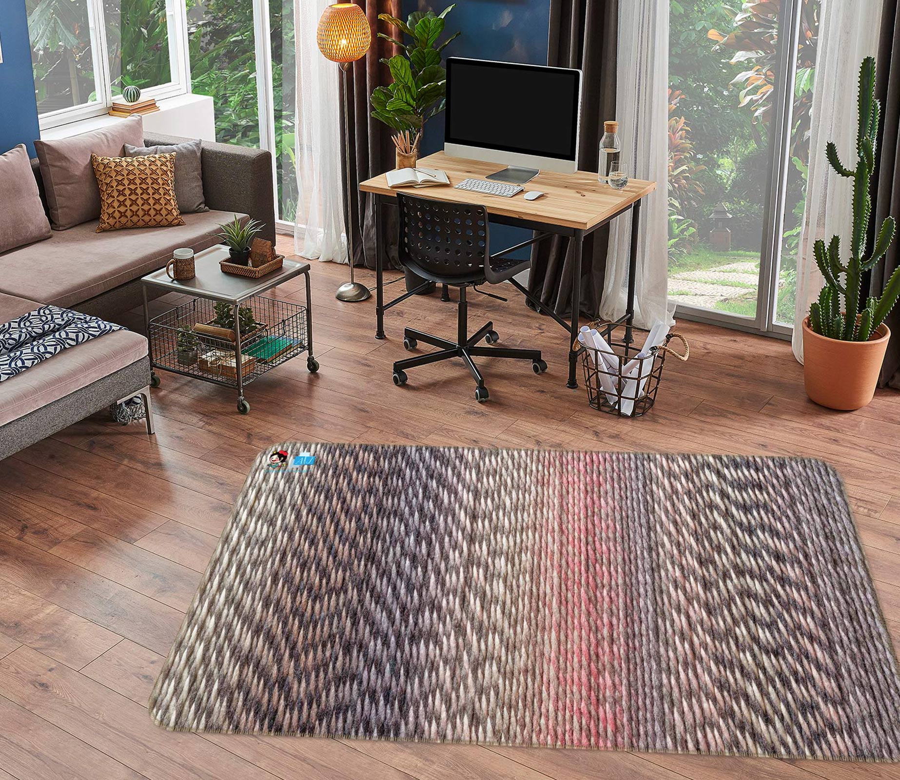 3D Color Texture 6878 Assaf Frank Rug Non Slip Rug Mat