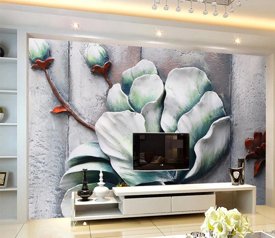 3D Embossed Flower WC642 Wall Murals