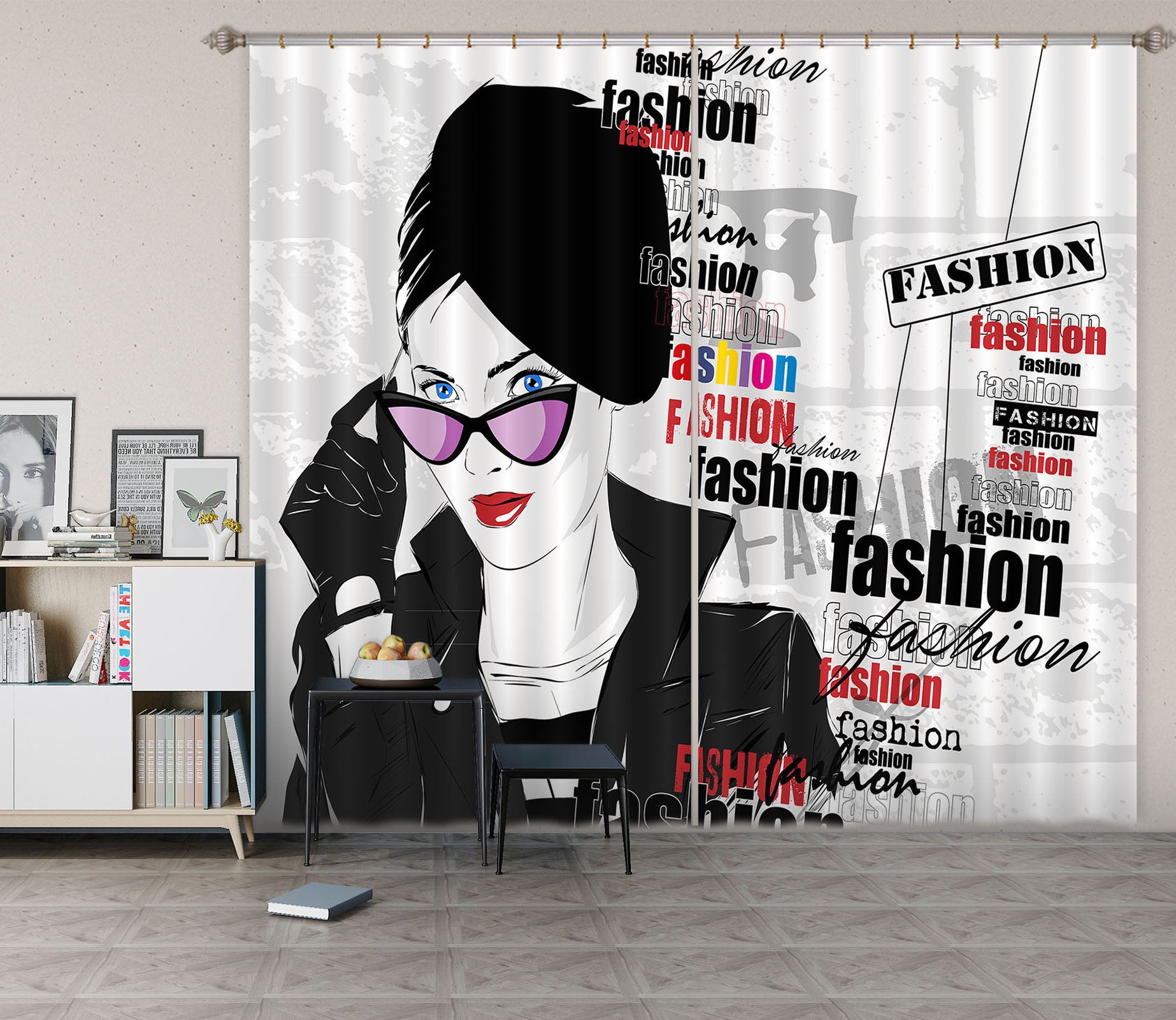 3D Fashion Lady 731 Curtains Drapes