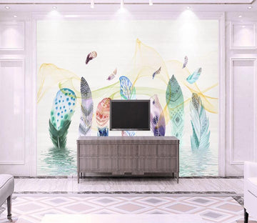 3D Seven Beautiful Feathers 2360 Wall Murals