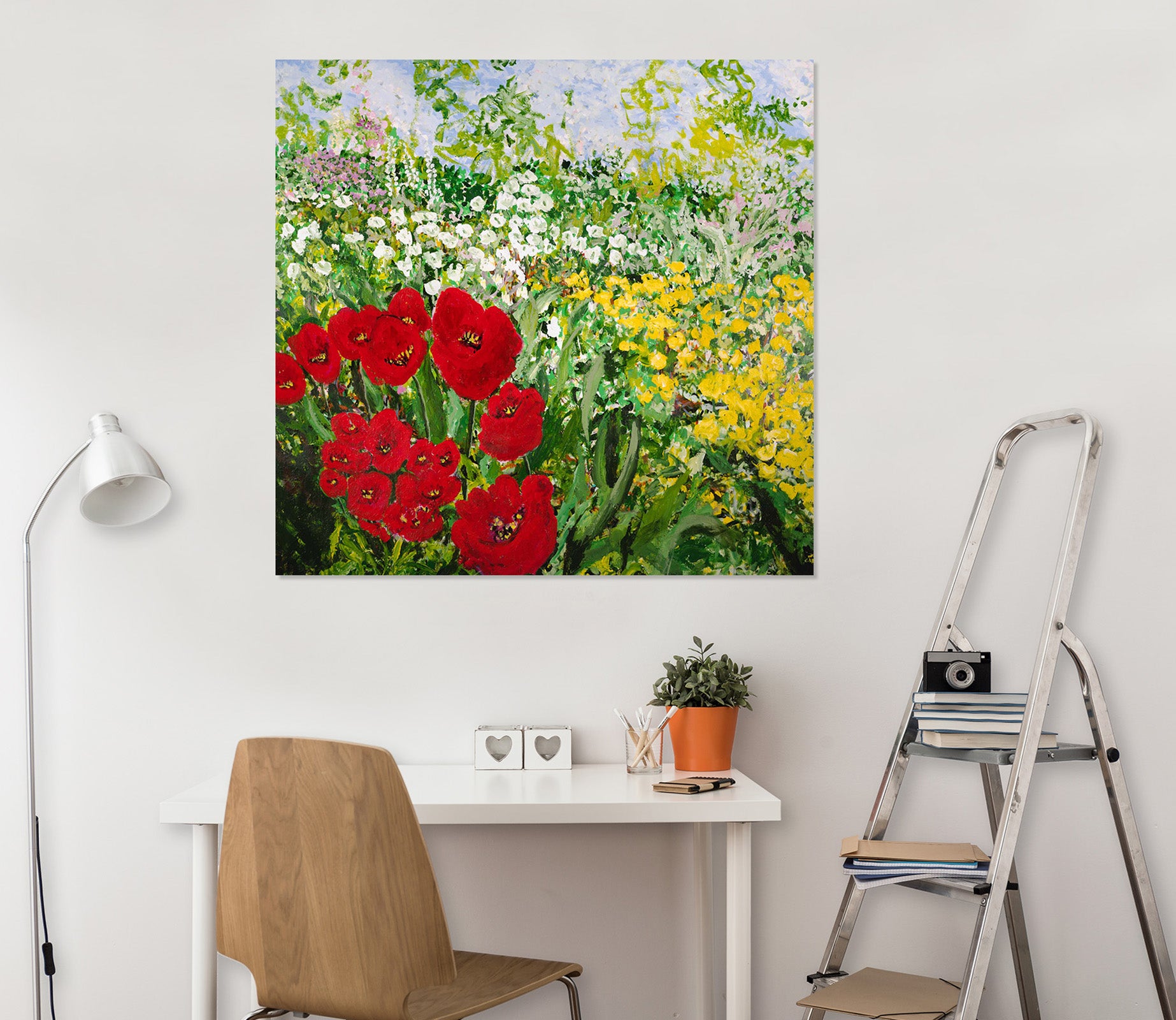 3D Colored Flowers 266 Allan P. Friedlander Wall Sticker