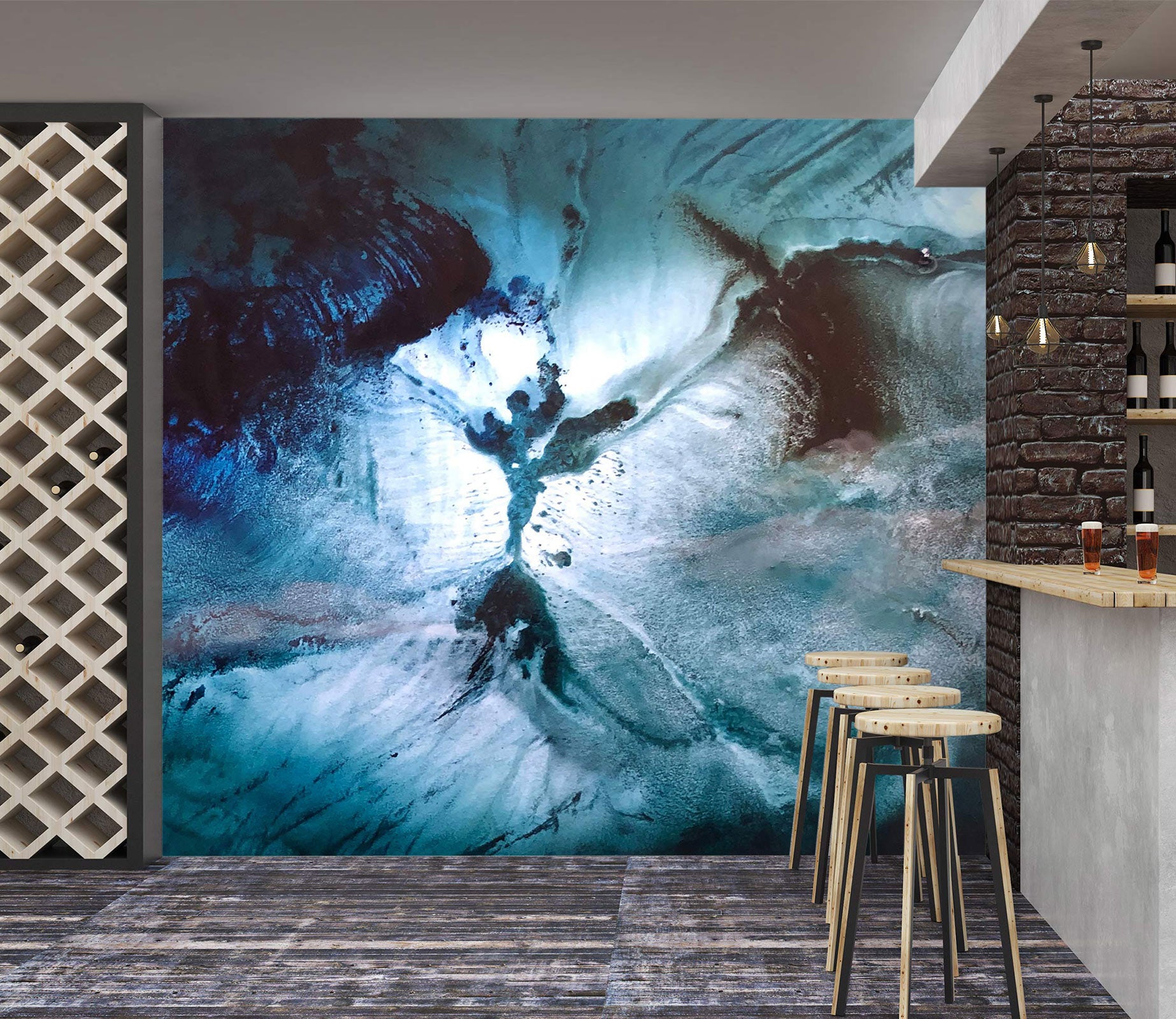 3D Blue Texture 130 Skromova Marina Wall Mural Wall Murals