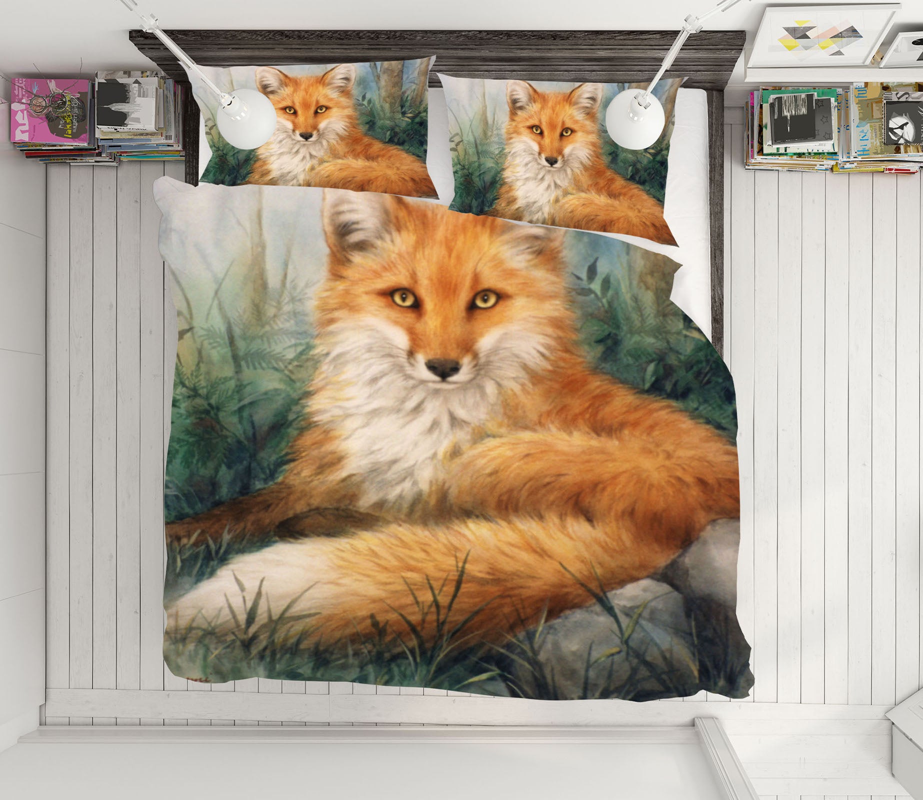 3D Animal Fox 5900 Kayomi Harai Bedding Bed Pillowcases Quilt Cover Duvet Cover