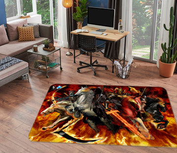 3D Knight Horse 8209 Ruth Thompson Rug Non Slip Rug Mat