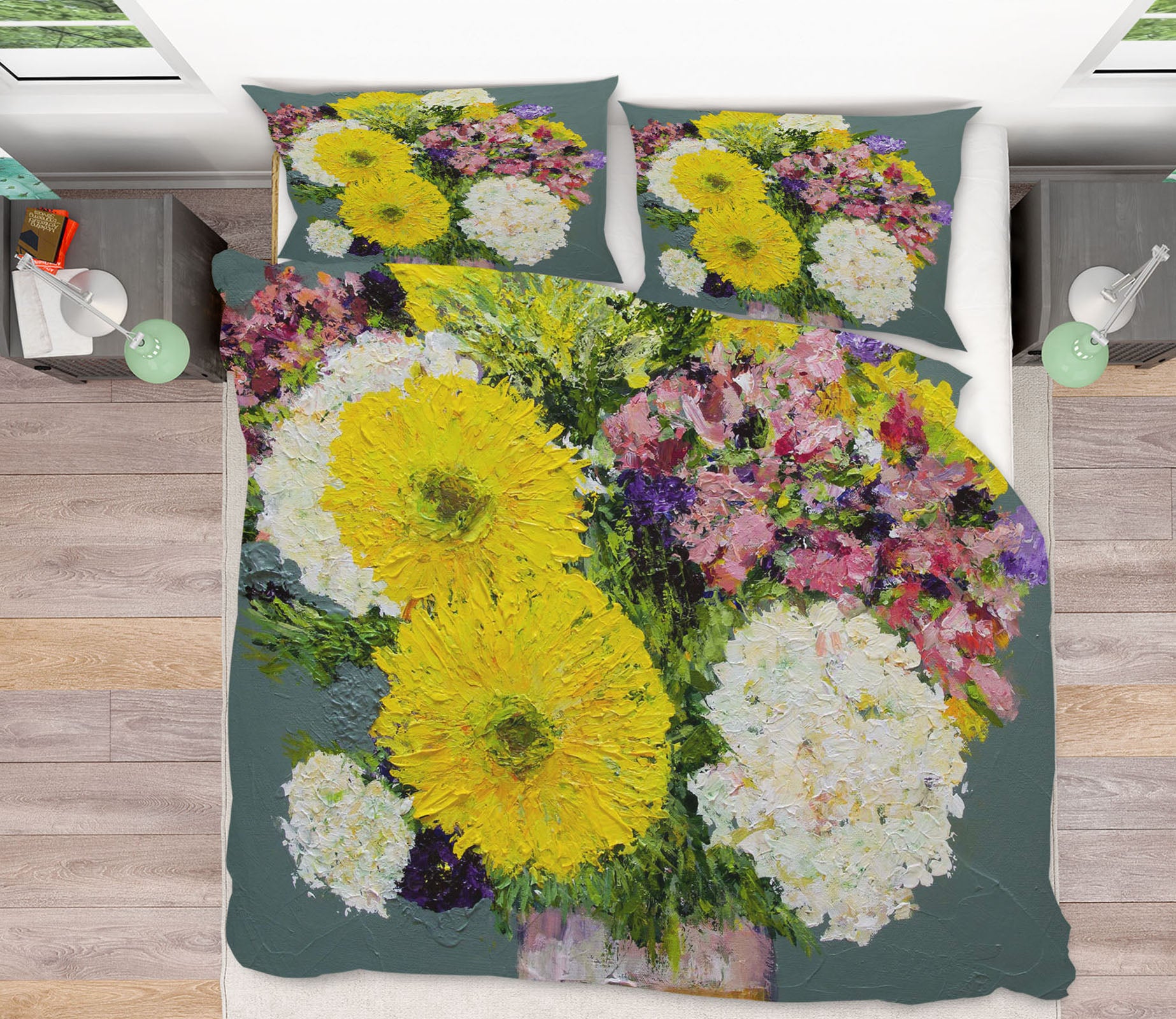 3D Vase Chrysanthemum 1089 Allan P. Friedlander Bedding Bed Pillowcases Quilt